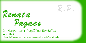 renata pagacs business card